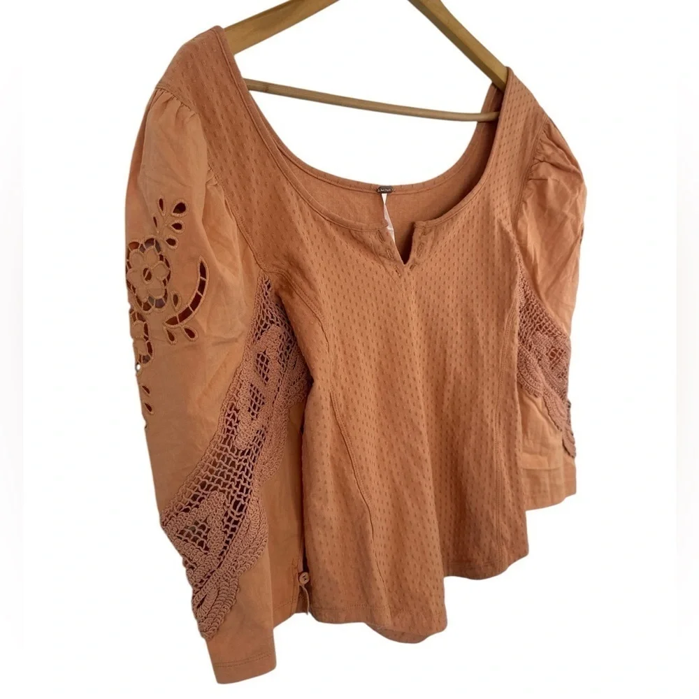 NWT Free People Brunch Date Crochet Lace Top